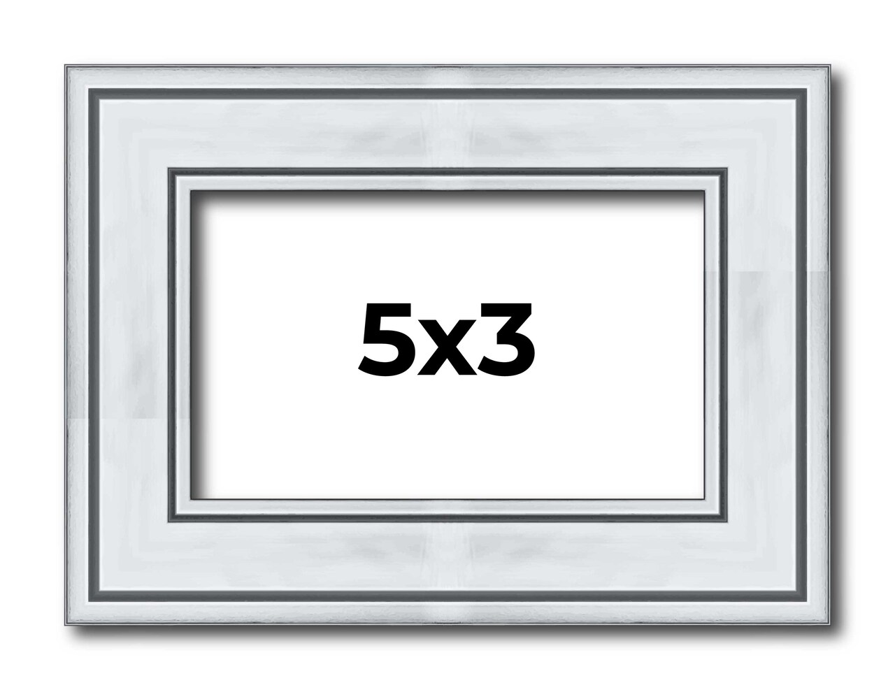 3x5 Classic Picture Frame with UV-Resistant Acrylic & Acid Free Backing, Available in 4 Finishes - Black, Brown, Gold, and Silver